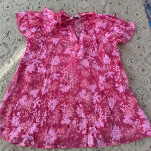 Nanette Lepore Pink Floral Top
